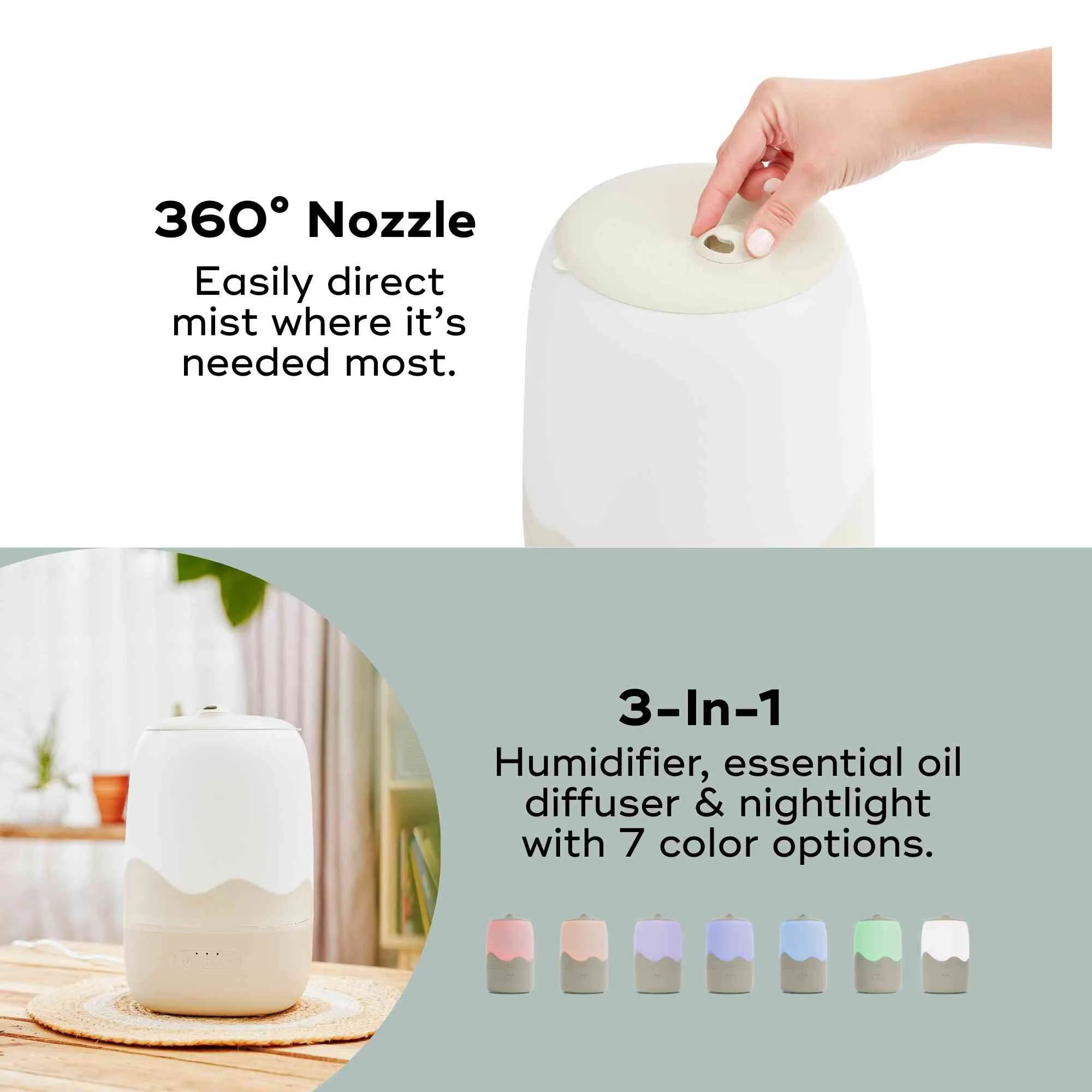 Wave 3-in-1 Cool Mist Baby & Toddler Humidifier – Diffuser & Nightlight - Image 4