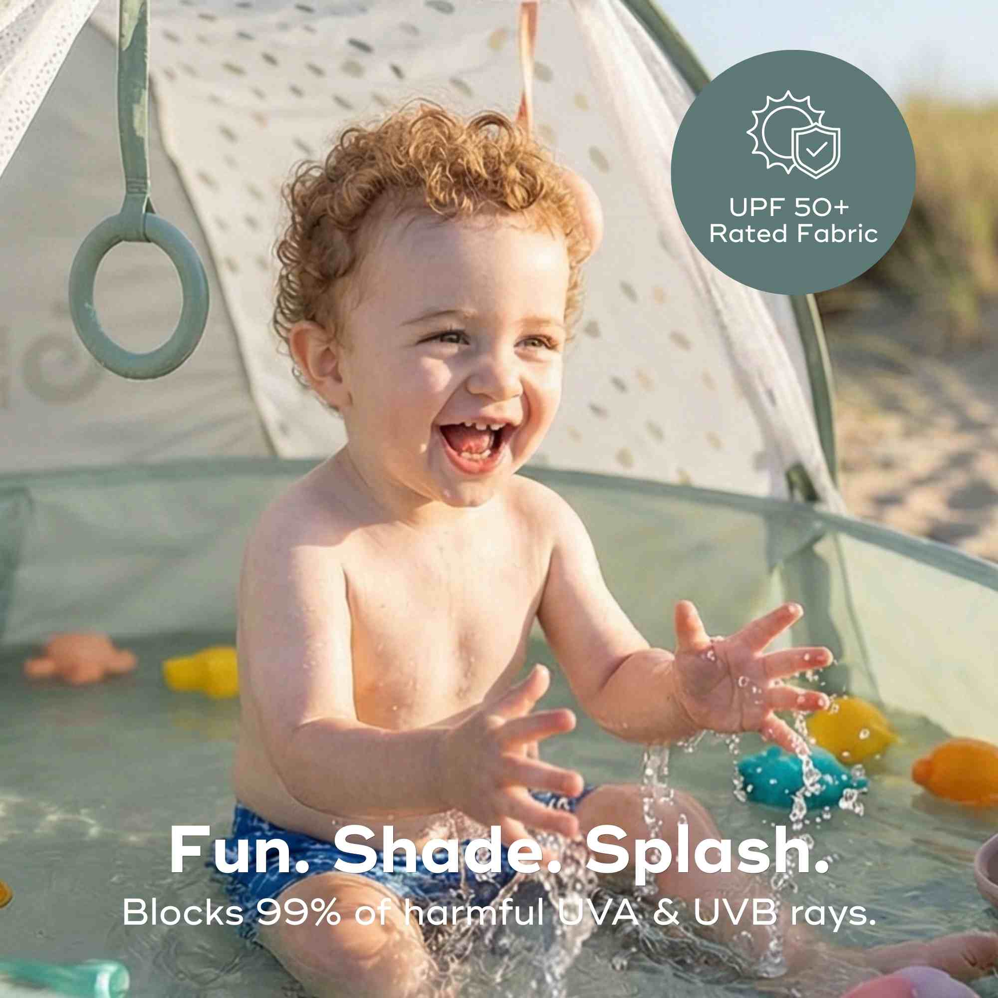Aquani Anti-UV Baby Beach Tent & Paddling Pool - Image 8