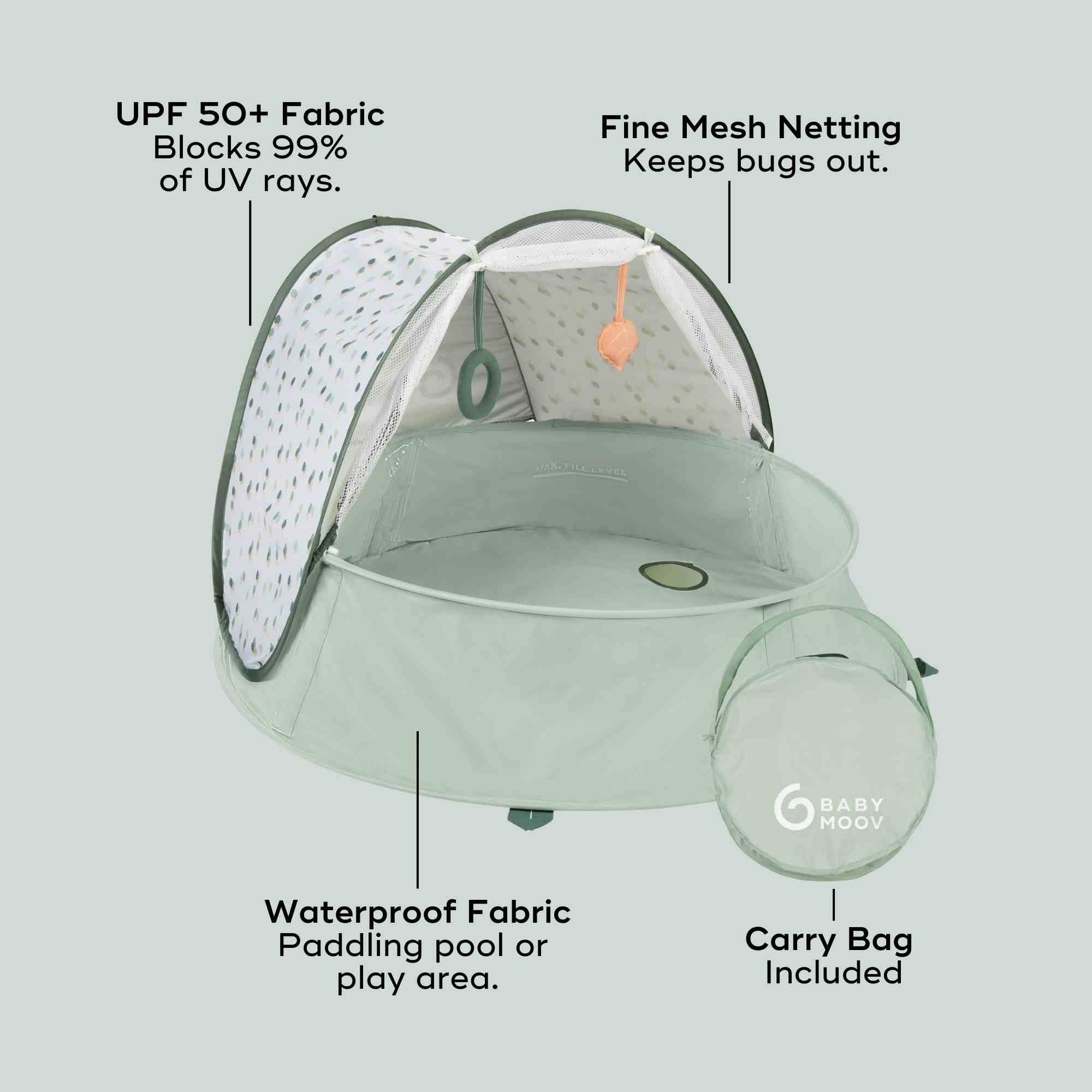 Aquani Anti-UV Baby Beach Tent & Paddling Pool - Image 9
