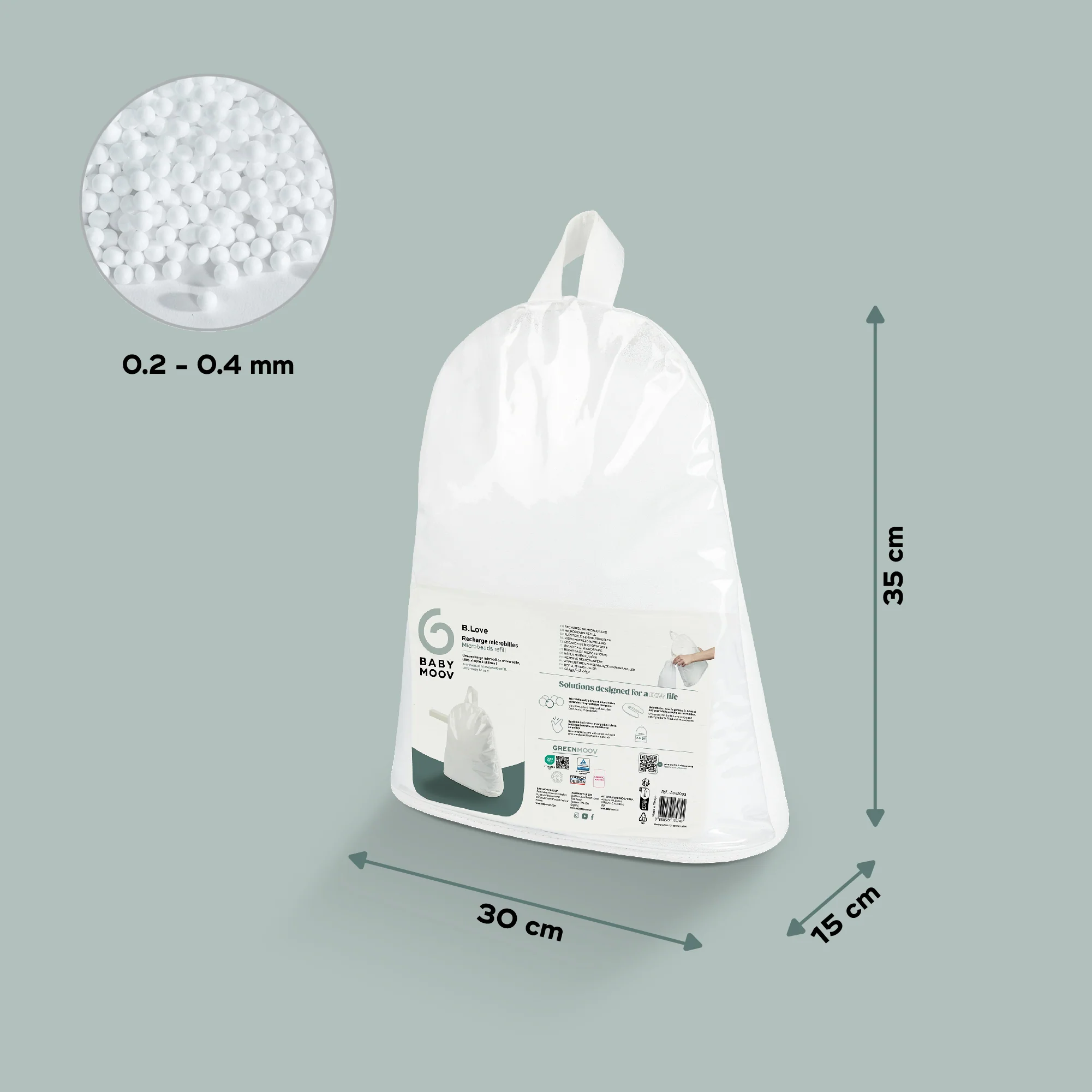 B.Love Pregnancy & Nursing Pillow Microbeads Refill - Image 5