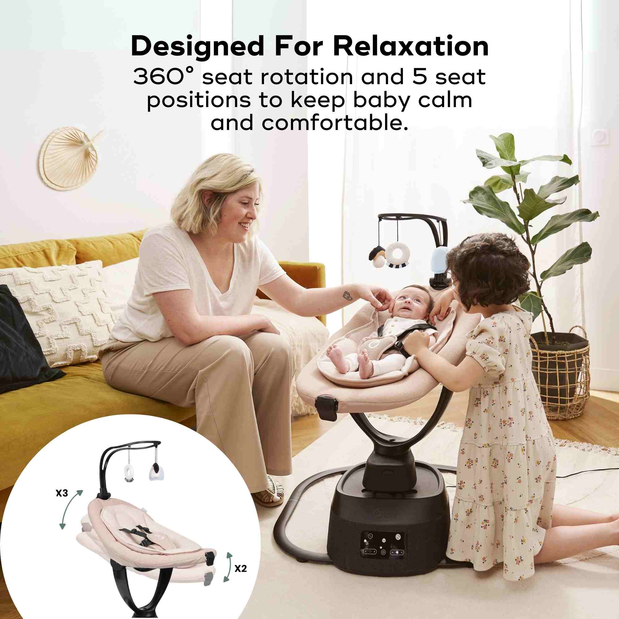 Swoon Evolution Connect Smart Baby Swing - Image 4