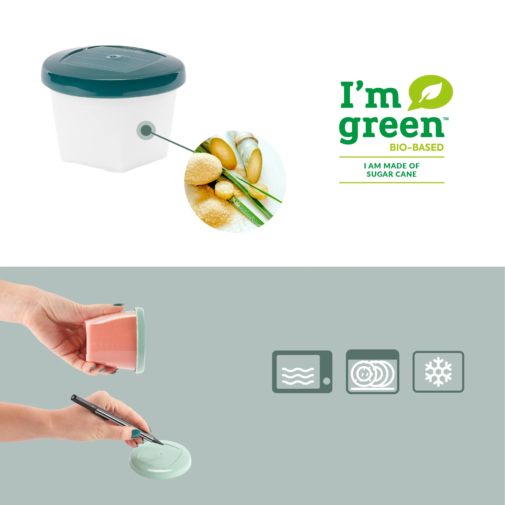 Biosourced Baby Food Storage Jars | Plant-Based, BPA-Free - Image 6