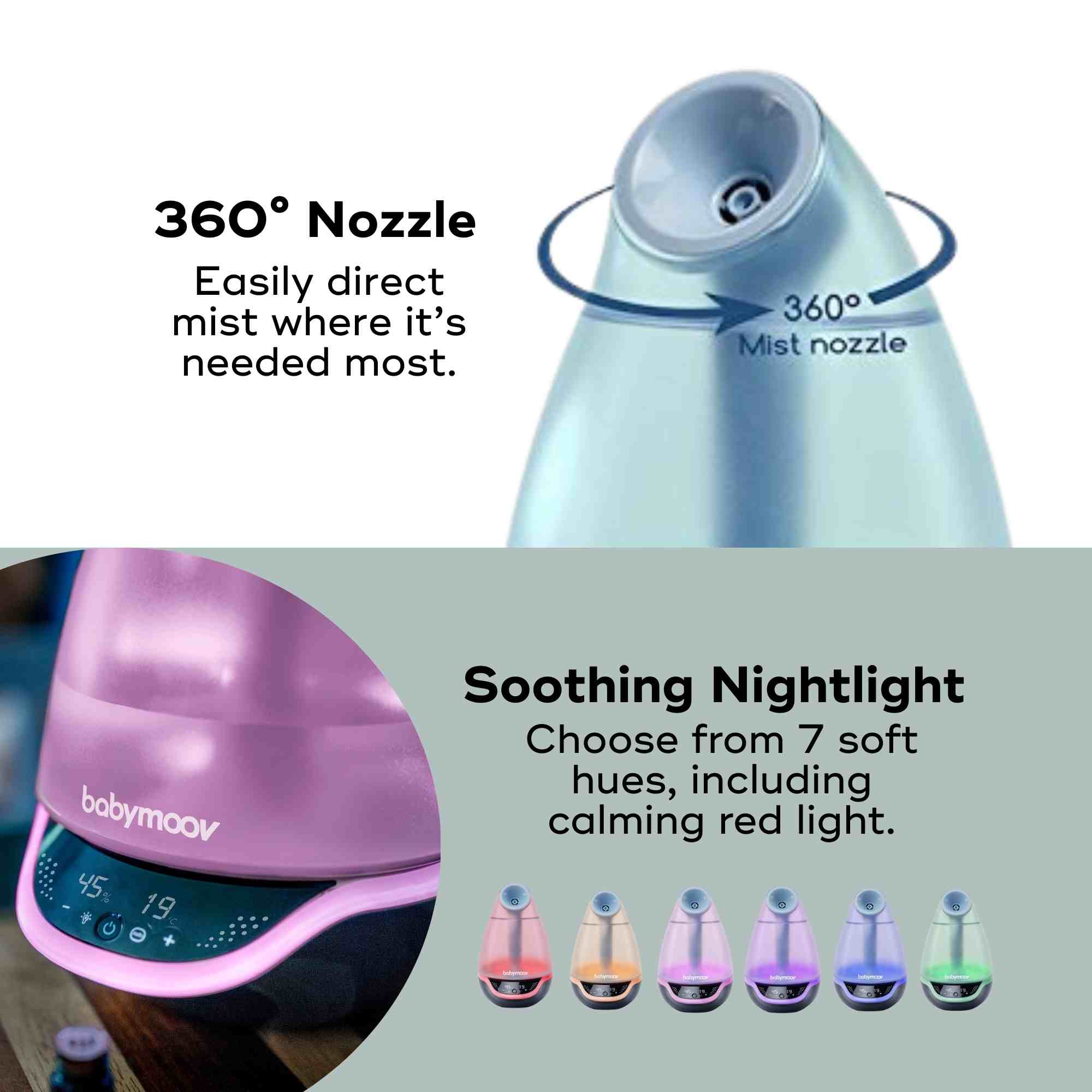 Hygro+ Cool Mist Baby Humidifier – 3-in-1 with Diffuser & Nightlight - Image 5