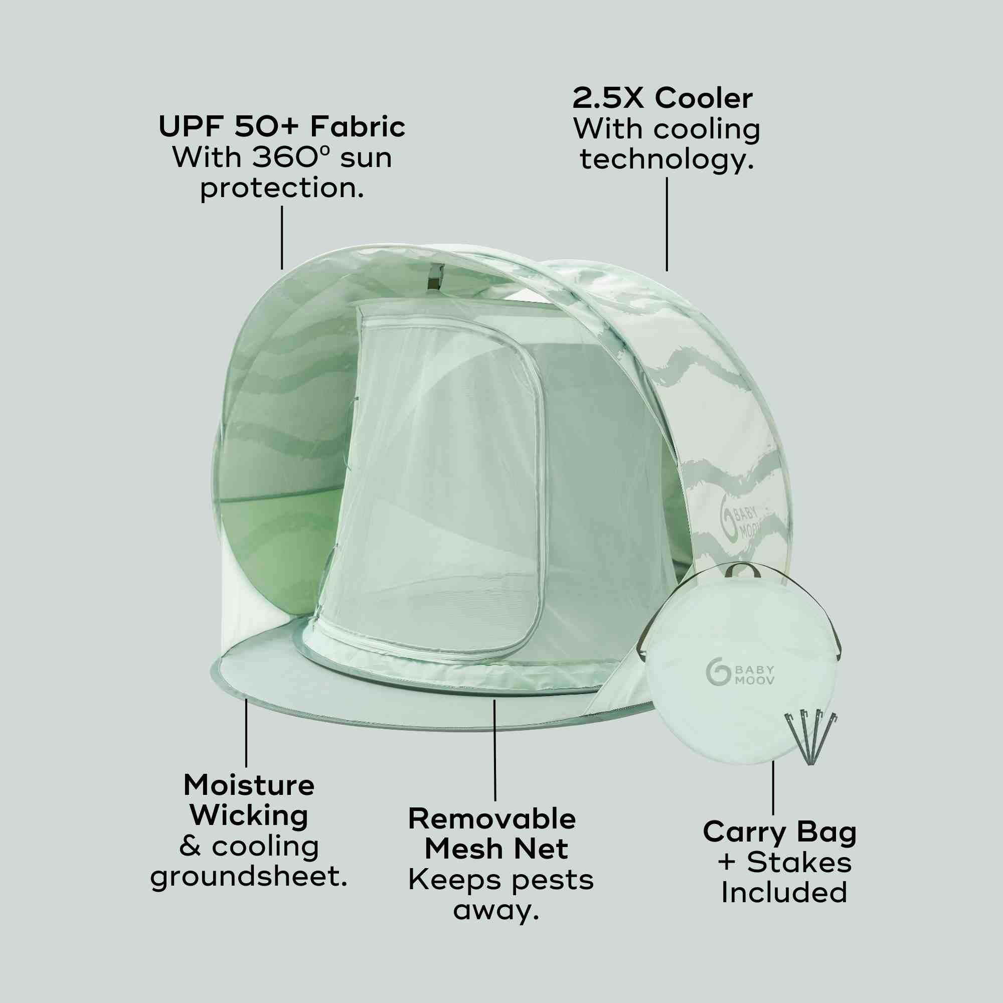 Moov & Protect Anti-UV, Family Beach Tent - Image 5