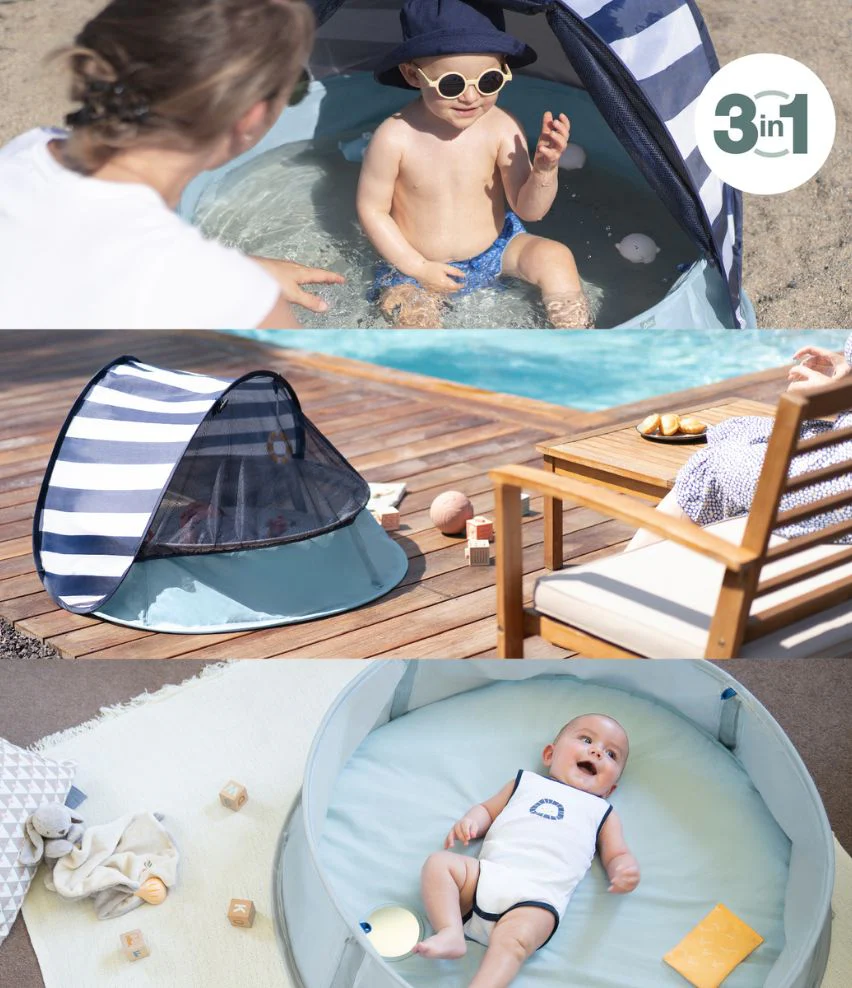 OPEN BOX Aquani Anti-UV Baby Beach Tent & Paddling Pool - Image 2