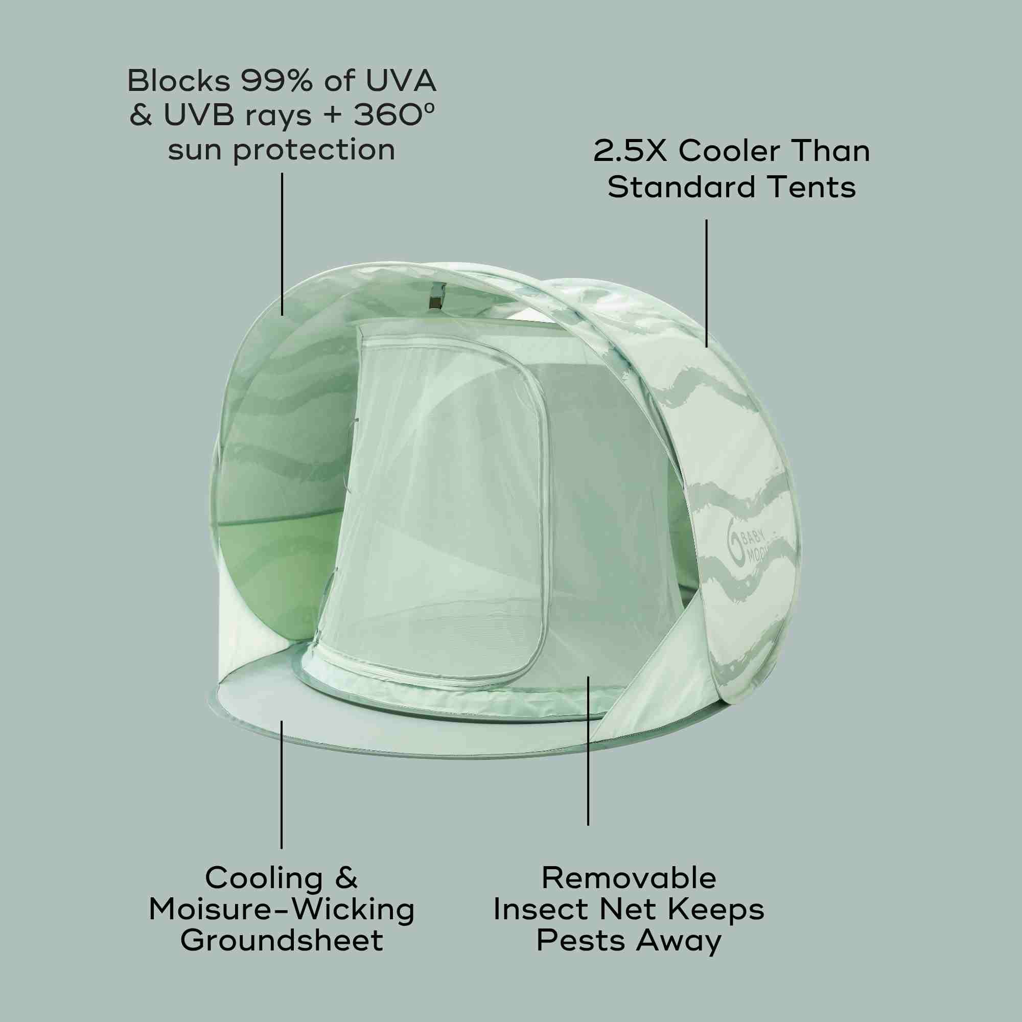 OPEN BOX Moov & Protect Anti-UV Cooling Beach Tent - Image 6