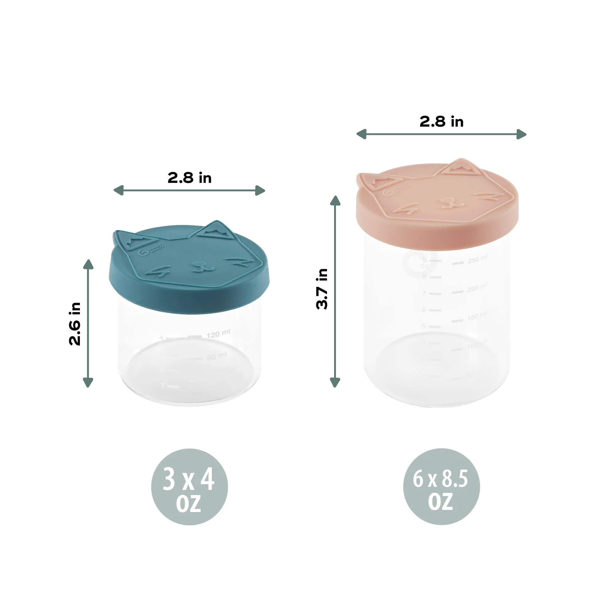 Babymoov Isy Glass Baby Food Storage Jars (Oven-Safe, Airtight) - Image 4
