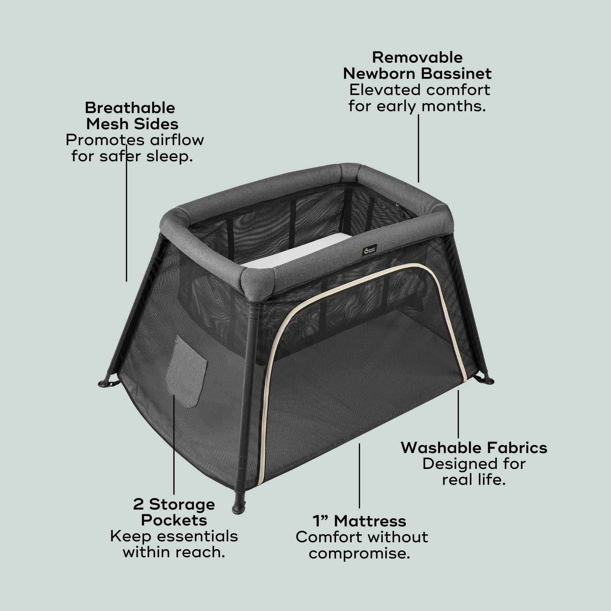 Moov and Comfy 3-in-1 Travel Crib and Play Yard - Image 4